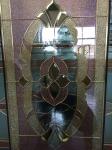 Leaded glass for wooded door