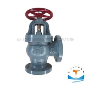 Quality Marine Cast Iron Screw Down Check Angle Valve JIS F7378 16K For Boat wholesale