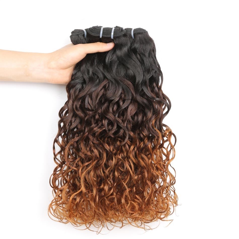 #T1B/4/30 Water Wave Remy Human Hair Bundles Sew In Weave Bundles Brazilian Bundle Deals