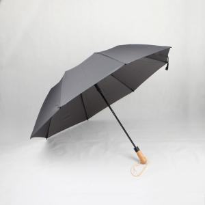 Quality Lightweight Folding Umbrella Wood Handle , Promotional Folding Rain Umbrellas wholesale