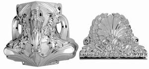 Quality High Strength Metal Coffin Fittings 18# Silver Plating Quick Delivery wholesale