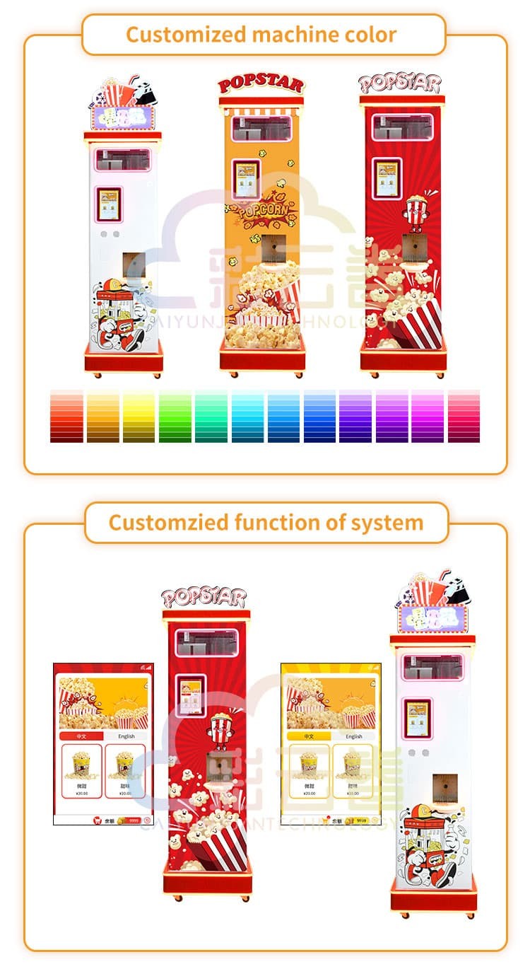 5.6Kg Capacity Automatic Popcorn Dispenser Stainless Steel With LCD Display