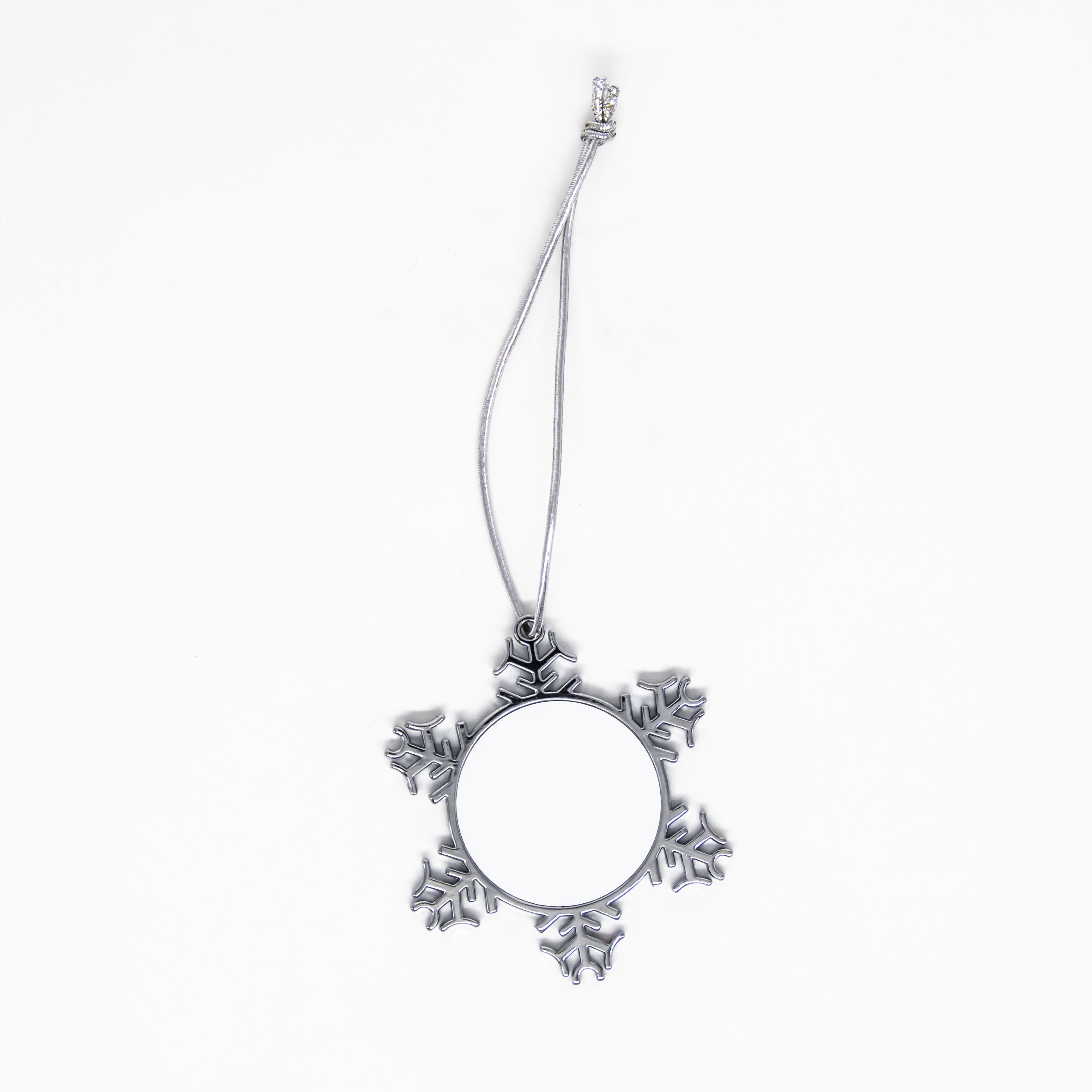 Aluminium Xmas Decoration Snowflake Blank Christmas Tree Ornament For Sublimation Printing