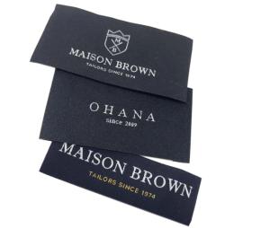 Quality Etiquette Textile Woven Personalised Fabric Labels End Folded Clothing Labels wholesale