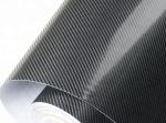 Gloss 4D Black Carbon Fiber Vinyl Wrap Film Air Release Slidable
