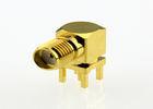 SMA Female Jack 50 OHM RF Coaxial Connectors Through Hole PCB Mount Right Angle