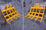 Steel Casting Mini Digger Rake Bucket , Excavator Scoop Rake For Cat320 PC200
