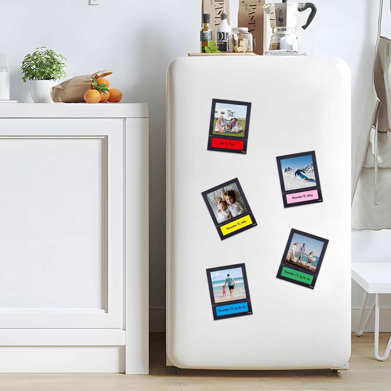 Custom Size Magnetic Photo Pocket Black With Dry Erase Label