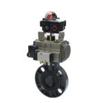 Wafer Connection Electric UPVC Butterfly Valve Normal Temperature
