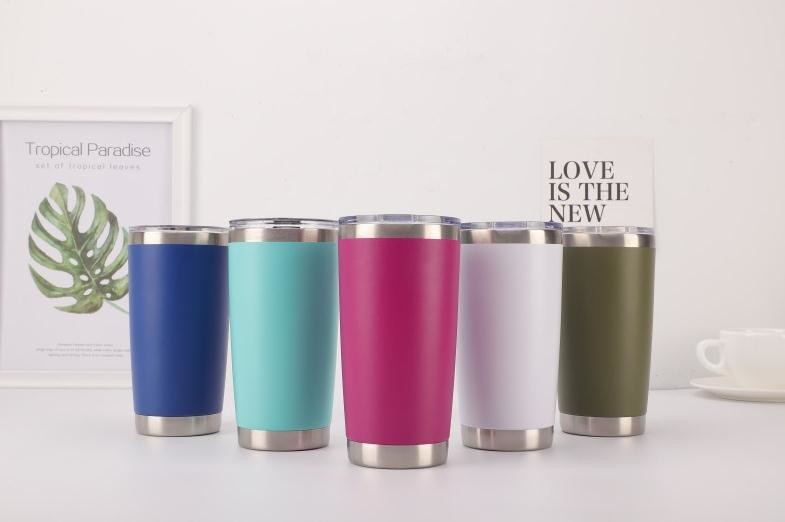 20oz Stainless Steel Thermal Travel Mug With Lid Double Walled Vacuum Insulated Coffee Tumbler Cup For Home Office Sports 600ml