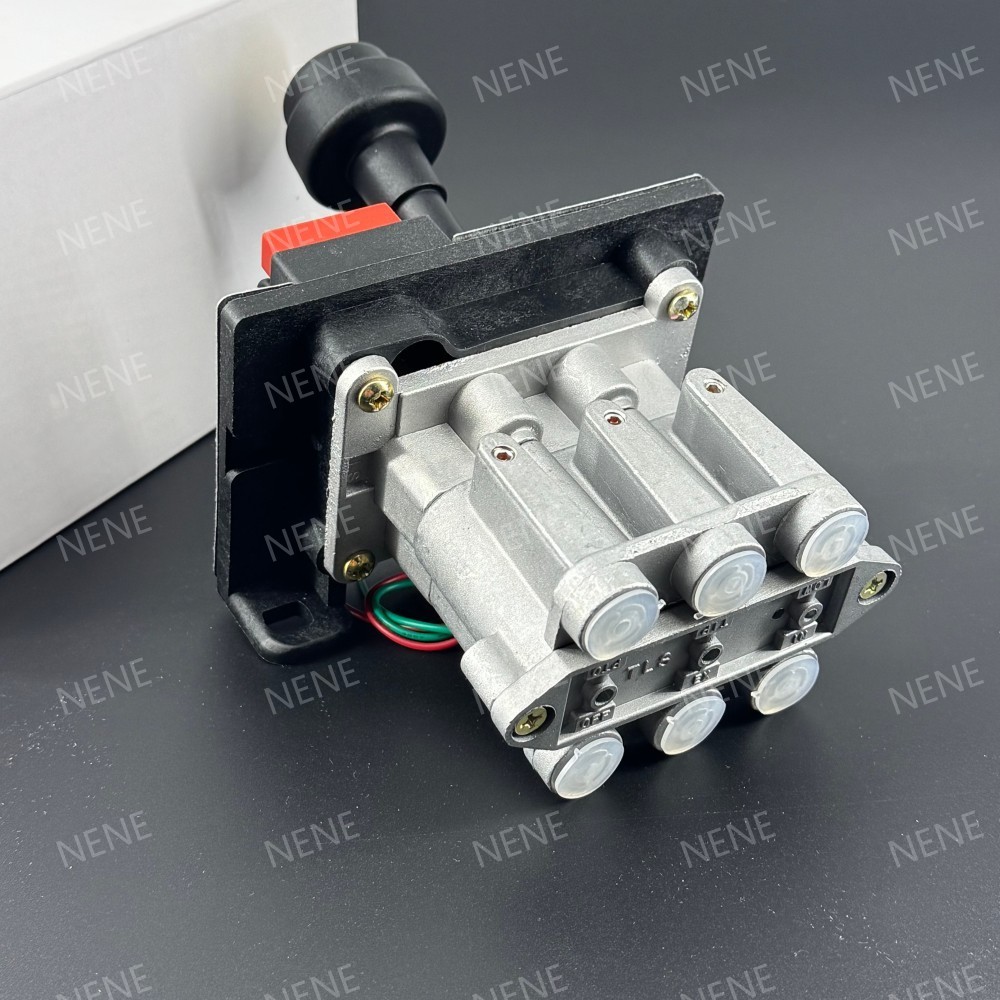 6CV-D Six Hole Dump Truck Control Valve with PTO Function Silver Aluminum alloy