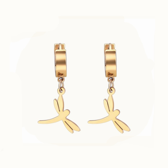 New simple dangle huggie earrings gold plated huggie hoop earrings