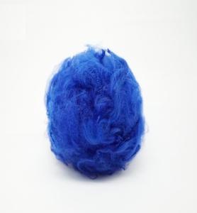 Quality royal blue color polyester staple fiber / polyester fiber in 1.4dx38mm wholesale