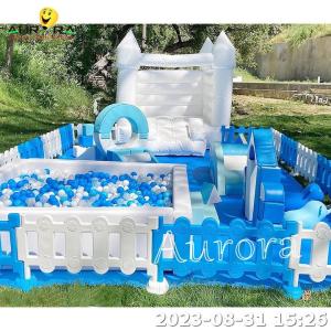 Quality Outdoor Party White Castle Inflatable Soft Play Equipment Soft Foam Play Set wholesale