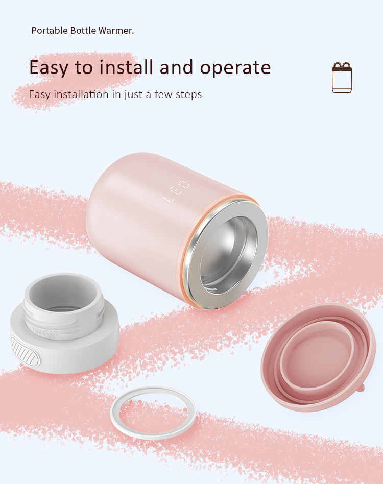 0 - 12 Months Baby Bottle Warmer Waterless Portable Rechargeable Bottle Warmer