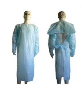 Quality Medical Protective Cpe Plastic Surgical Gown Easy To Wear And Removal wholesale