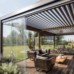 Aluminum Louvered Pergola Sunshade Pergola Metal Pergola With Retractable Roof
