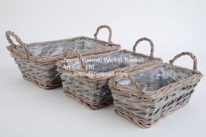 Quality wicker basket manufacturer garden basket set willow plant baskets stock fast shipment wholesale