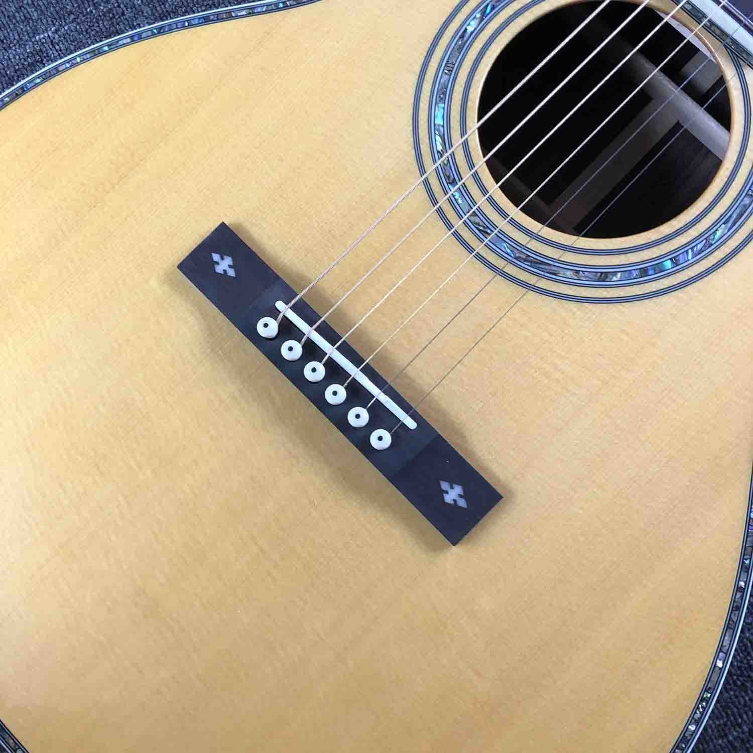 Custom Grand Jimmie Rodgers 000-45s All Solid Wood Acoustic Guitar Ebony Fingerboard Abalone Binding Accept Customized