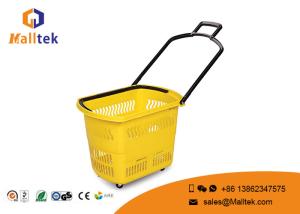 Quality Environmental Supermarket Shopping Basket Shopping Cart Basket With 4 Wheels wholesale