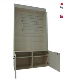 Quality Wooden Slatwall Display Cabinet Wood Display Cabinets For Clothes wholesale