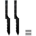 Pressure Treated Wood Fence Post Repair Kit with Heavy Duty Metal Support