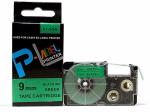 Custom XR - 9GN Black On Green CASIO EZ Label Tape Cartridge 6mm For Restaurant