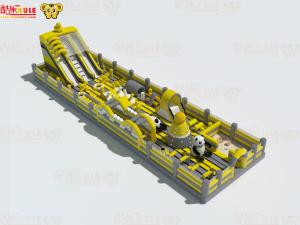 Quality Large Inflatable Obstacles Yellow Color Fun Park Playground wholesale