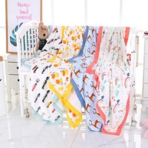 Quality Cotton Muslin Baby Blankets Super Soft Breathable For Daycare Nursery wholesale