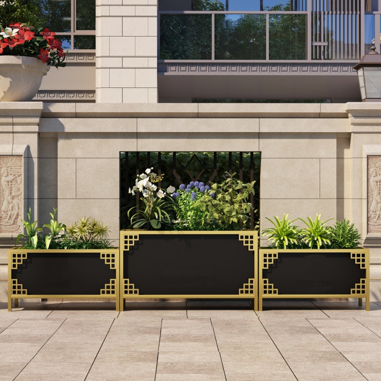 Outdoor luxury iron street combination flower planter box