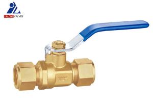 Quality Threaded Connection Copper Ball Valve 1/2 Inch To 3/4 Inch Steel Handle Brass Ball Valves wholesale