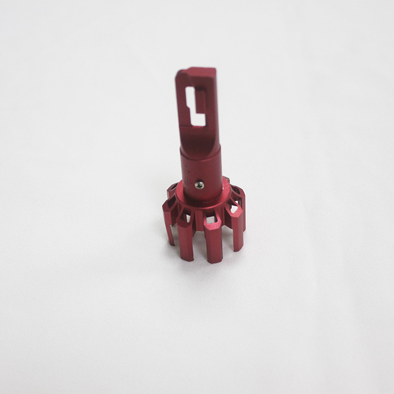 LED Light Aluminum CNC Machining Parts , Red Anodized CNC Machining Parts