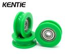 626ZZ 6x31x11.5mm Ball Bearing Pulley / U Type Green Sliding Door Roller Wheels
