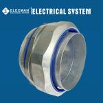 4" Zinc Straight Liquid Tight Connector With Blue Insulated Throat
