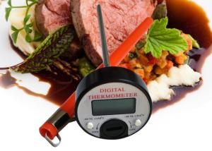 Quality Abs Plastic Housing Round Outdoor Cooking Thermometer With Sheath Power Saving wholesale
