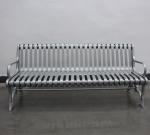 Outdoor Urban Metal Bench , Steel Patio Bench With Mild Steel Cast Iron Material