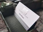 Silver Foil Stamped Letterpress Foil Business Cards With Embossed Logo