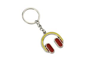 Quality Iron Cute Enamel Key Chains Souvenir Gift Metal Headphone Keyring wholesale