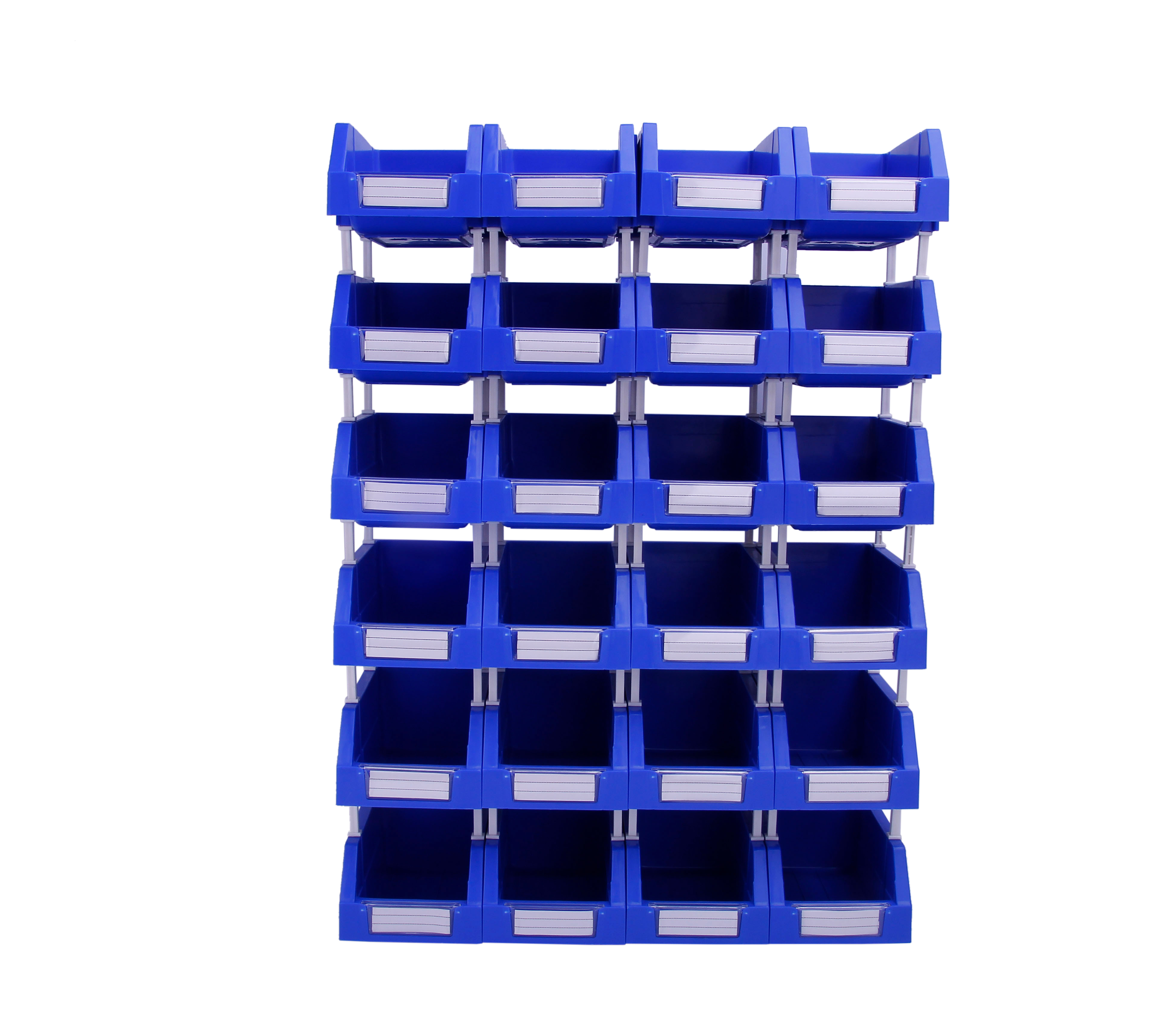 Durable Reusable Plastic Containers for Bolts and Spare Parts on Rack Workbench Panel