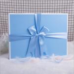 300gsm Ribbon UV Coating CMYK Recycled Paper Gift Boxes