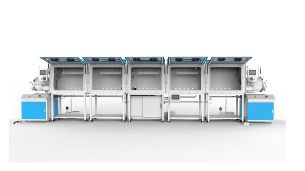0.5-0.7MPa Gas Inlet Pressure Glove Box For Lithium Battery with Oil-free Vacuum