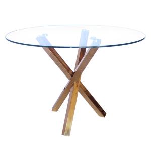 Quality Marble Polished Luxury Modern Dining Tables In Silver Rose Gold Color wholesale