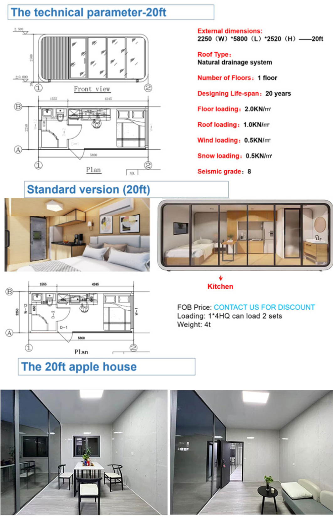 End Mobile Hangfa Apple Warehouse Contemporary Design Style Soundproof Luxury Cabin