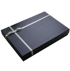 Quality Custom Design Paper Recycled Paper Gift Boxes Black shirt gift box with ribbon wholesale