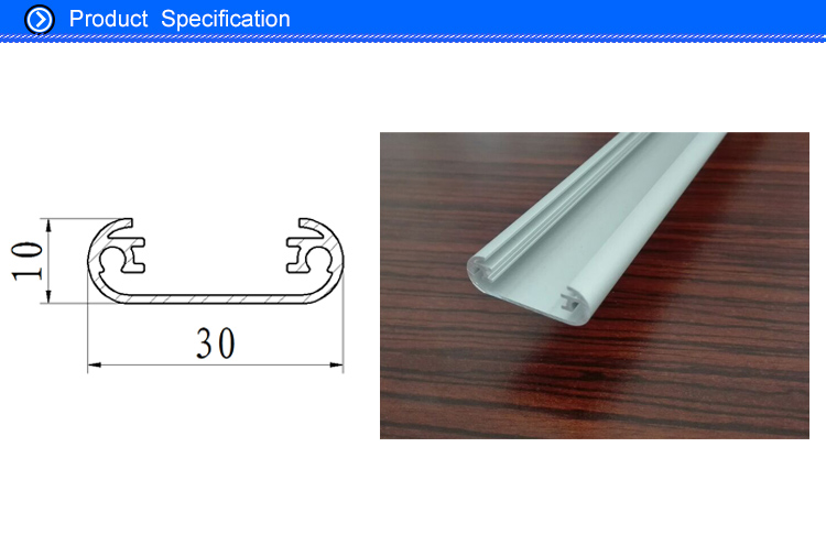 30mm silver anodizing led strip cover strip