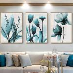 Abstract Floral Oil Painting Print on Canvas for Living Room Wall Decoration
