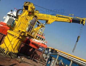 Quality Top Lift Weight 1 ton to 10ton Telescopic boom crane or Knuckle Telescopic Marine crane for sale wholesale