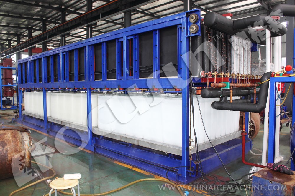 120.3KW Power 380V Voltage 15 Ton Direct Block Ice Machine for Big Ice Production Needs