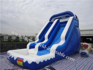 Quality bounce round water slide , industrial inflatable water slide wholesale