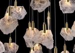 Brazil imported pure natural crystal stone lamp chandelier bedroom living room